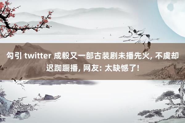 勾引 twitter 成毅又一部古装剧未播先火, 不虞却迟踟蹰播, 网友: 太缺憾了!